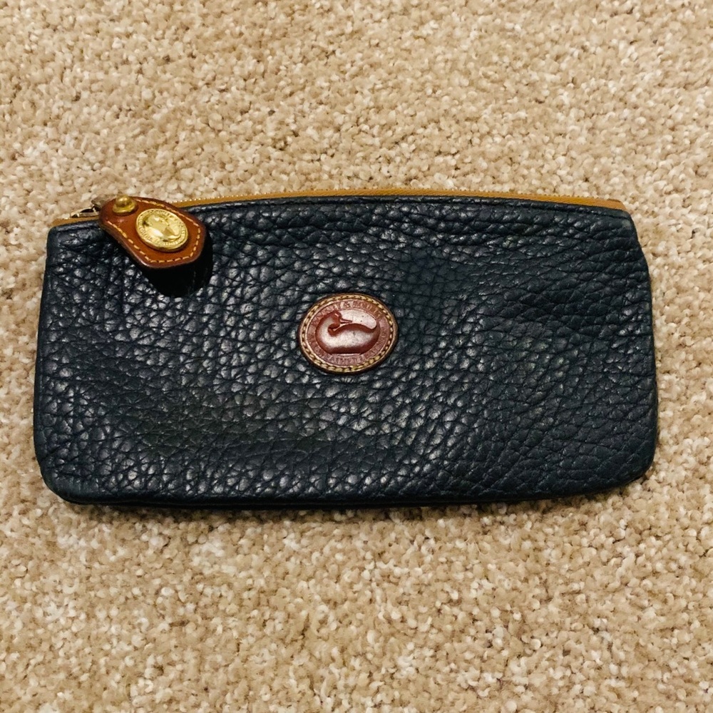 Authentic Dooney and Bourke leather zip pouch